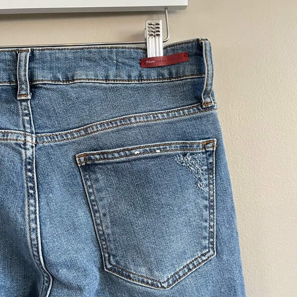 Pilcro and the Letterpress Blue Cropped Jeans with Red Trim - Picture 6 of 10